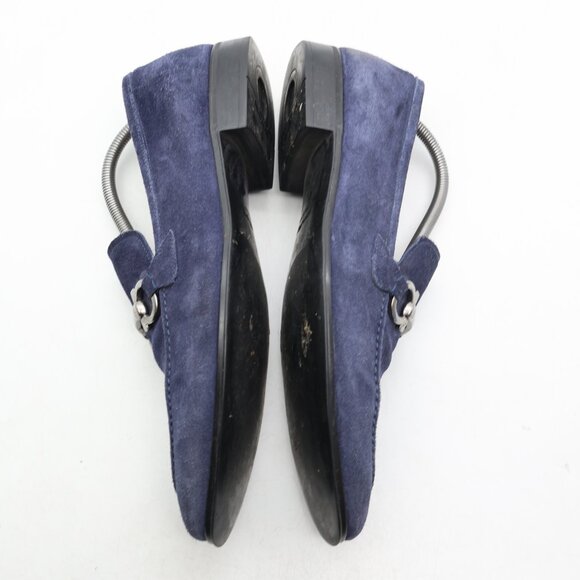 Salvatore Ferragamo Flori 2 Men\'s 9 EE Blue Suede Loafer Slip On Dress Shoes main image 5